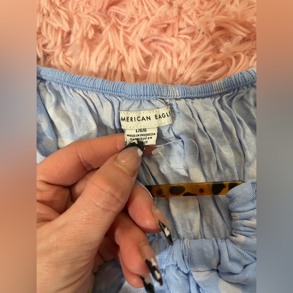 American Eagle Outfitters Large Button Up Mini Babydoll Dress - Picture 5 of 6